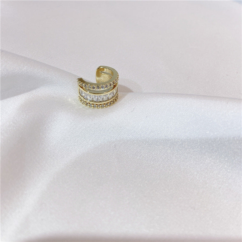 Minimalist Triple Band Ear Cuff Earrings