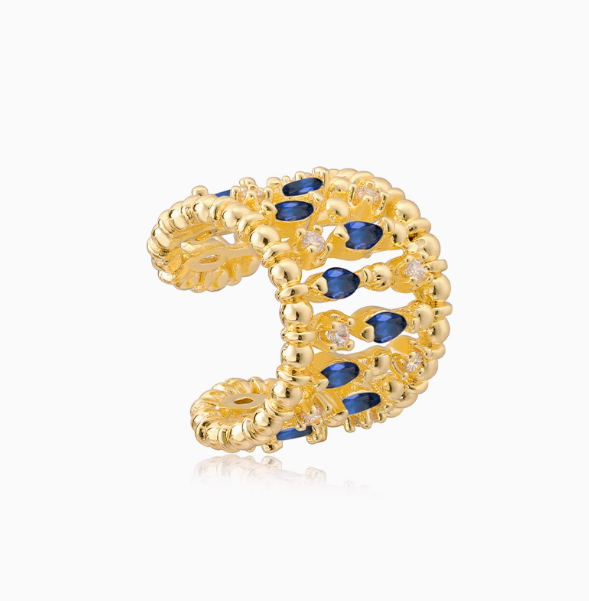 Royal Blue Lattice Ear Cuff