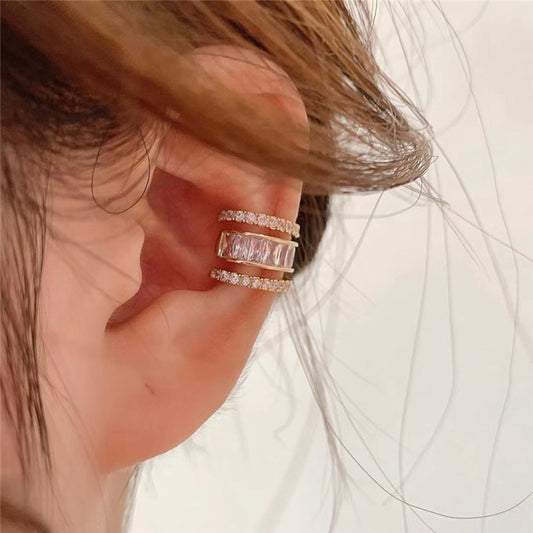 Minimalist Triple Band Ear Cuff Earrings